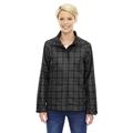 A Product of Ash City - North End Ladies' Locale Lightweight City Plaid Jacket - BLACK 703 - L [Saving and Discount on bulk, Code Christo]