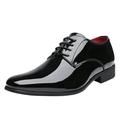 Bruno Marc Men's Classic Oxford Shoes formal Dress Business Shoes Lace Up Comfort Loafer Shoes for Men Ceremony-06 Black Size 6.5