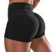 MISS MOLY Women's Yoga Shorts Ruched Butt Lifting Comfortable Booty Workout Pants High Waist 4 Way Stretchy Activewear