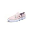 Lacyhop LADIES SLIP-ON CANVAS FLAT TRAINER CASUAL SHOES SIZES 4.5-11