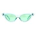 Womens Gothic Cat Eye Pop Color Funk Vintage Sunglasses Green