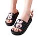 Rotosw Womens Rhinestone Flats Sandals Studded Sliders Slip On Summer Mules New US