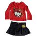 Girls Hello Kitty Long Sleeve Top and Skirt 2pc Set, Red (18 MOS)