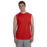 The Gildan Adult Ultra Cotton 6 oz Sleeveless T-Shirt - RED - S