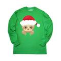 Inktastic Christmas Sloth, Sloth With Santa Hat, Cute Sloth Adult Long Sleeve T-Shirt Male