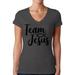 Awkward Styles Team Jesus V Neck Shirt for Her Christian Shirts Christian Black Clothes for Women Team Jesus T-Shirt Christ Tshirt for Ladies Christian Gifts Jesus Shirts Jesus Clothing Collection