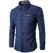 Livingsenburg Mens Luxury Casual Slim Fit Long Sleeve Casual Dress Shirts Tops