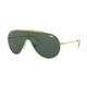 Ray-Ban RB3597-905071 Wings Gold Aviator Green Classic Single Lens Sunglasses