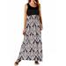 LELINTA Women Sleeveless Print Skirt Boho Summer Beach Dress Ladies Party Evening Holiday Maxi Dresses,S-2XL,White/ Green/ Nude/ Rose Red