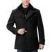 Men Winter Casual Trench Lapel Single Breasted Peacoat Jacket Coats Outwear Overcoat With Zipper Buttons Pockets Double Collar