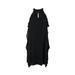 Nine West Womens Black Ruffled Halter Shift Dress 4