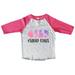 Girls Disney Princess Raglan 3/4 Sleeves â€œ#Squad Goalsâ€� Squad Toddler & Youth Baseball Tee X-Large, Pink