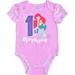 Disney Little Mermaid Baby Girls Ariel Short Sleeve First Birthday Bodysuit Onesie, Pink, Size 12M