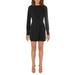 Sanctuary Womens Stop On By Pleated Long Sleeves Mini Dress