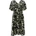 Isaac Mizrahi Bi-Color Floral Knit Wrap Dress Women's A379432