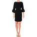 Lauren Ralph Lauren Womens Valakis Elbow Sleeves Shift Casual Dress Black 4