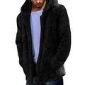 Calsunbaby Men Warm Winter Fluffy Coat Fleece Jackets Hooded Outerwear