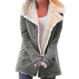 Women Jumper Teddy Bear Jacket Coat Lady Faux Fur Fleece Cardigan Winter