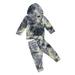 Xiaoluokaixin 2Pcs Baby Girls/Boys Tie Dye Hoodie Top+Long Pants Sport Suit Cqh