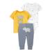 Child of Mine by Carter's Baby Boy Short Sleeve Shirt, Bodysuit and Pant Outfit Set, 3-Piece (0-24 Months)