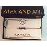 Alex and Ani Women's Love Pull Chain Bracelet 14kt Rose Gold Plated One Size