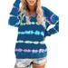 Winnereco Long Sleeve Women Hoodies Colorful Streetwear Pullover Tops (Blue M)