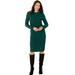 Woman Within Women's Plus Size Cable Knit Sweater Dress