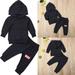 Autumn And Winter Cute Newborn Baby Boys Cotton Hooded Tops+Long Pants Clothes Toddler Outfits Set