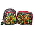 Teenage Mutant Ninja Turtles Black and Red Totally Teched Out! 10" Small School Backpack with Lunch Box Set