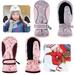 2 Pairs Kids Ski Mittens Girls Ski Gloves Waterproof Warm Snow Gloves for Winter Outdoor Activities