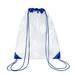 FREEDX New Transparent Drawstring Backpack School Tote Gym Bag Sport Pack