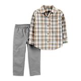 Child of Mine by Carter's Baby Boy & Toddler Boy Long-Sleeve Button-Up Shirt & Pant Outfit Set, 2-Piece (12M-5T)
