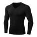 Men's Compression Top Sports Shirt Long Sleeve Shirt Base Layer Fitness Under Skin T-Shirt S-2XL