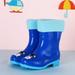 Toddler Infant Kids Girls Boys Warm Cartoon Print Waterproof Rain Boots Shoes