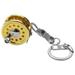 GoolRC Mini Fishing Wheel Key Chain Portable Golden Key Ring Fishing Reel Miniature Key Chain for Fishing Lovers