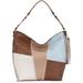 The Sak Womenâ€™s Silverlake Leather Tobacco Whipstitch Hobo Bags, Beige/Patch/silver