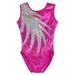 o3gl059 obersee girl's girls gymnastics leotard - pink fern