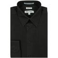 Adam Baker Men's 1944 Slim Fit Laydown Collar Convertible Cuff Tuxedo Shirt - Black - 18 2-3