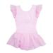 Wenchoice Pink Rhinestone Chiffon Skirted Leotard XL(7-8Y)