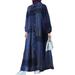 ZANZEA Casual Shirt Dresses for Women Turn Down Buttons Muslim Dress