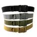 Tactical Rigger Belt, Nylon Webbing Waist Belt with Metal Heavy-Duty Quick-Release Buckle, Adjustable Belt Waistband For Camping Hiking Outdoor Training Sports Khaki