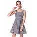 Ever-Pretty Women's Vintage Square Neck Gingham Mini Cocktail Party Summer Casual Dresses for Women 5990 US 8