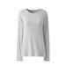 Lands' End Women's Plus Size Long Sleeve Rib Crew Tee