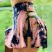 Mojoyce Women Floral Print Tie Dyed Shorts Skirts Female Short Pants (Black M)