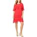 Kensie Womens Ruffled A-Line Dress