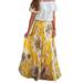 Women's Casual Chiffon BOHO Ladies Flower Gypsy Long Maxi Full Skirts Sundress