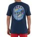 Guy Harvey Men's Patriotic Yellowfin Tuna Short Sleeve Pocket Navy T-Shirt
