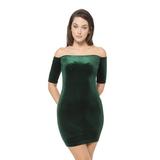 B. Smart Juniors' Velvet Off Shoulder Bodycon Dress