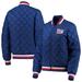 New York Giants G-III 4Her by Carl Banks Women's Goal Line Quilted Bomber Full-Zip Jacket - Royal