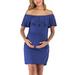 Avamo Women Pregnant Maternity Dress Off Shoulder Ruffle Sleeve Bodycon Dresses for Baby Shower Stretchy Midi Dress
